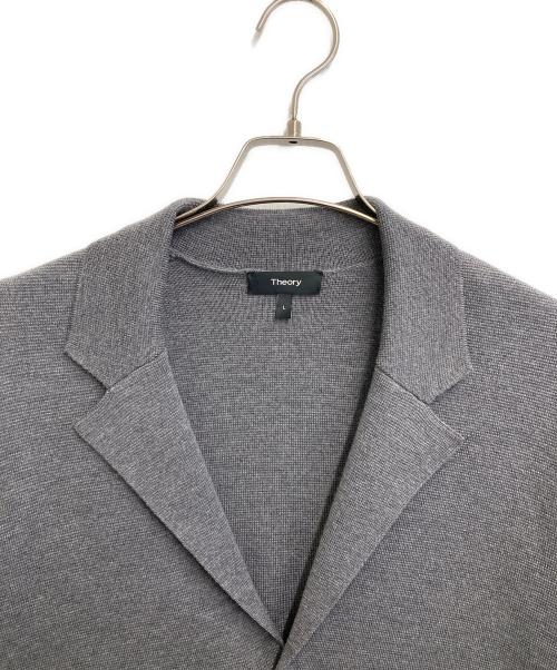 theory（セオリー）theory (セオリー) ニットジャケット グレー サイズ:Lの古着・服飾アイテム