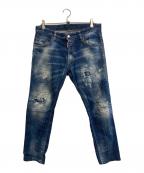DSQUARED2ディースクエアード）の古着「ダメージデニムパンツ」｜インディゴ
