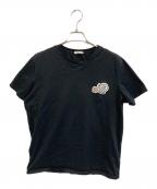 MONCLERモンクレール）の古着「ロゴクルーネックTシャツ」｜ブラック