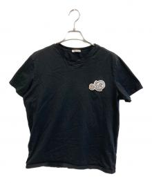 MONCLER（モンクレール）の古着「ロゴクルーネックTシャツ」｜ブラック