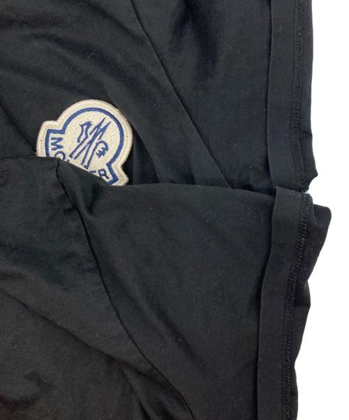 MONCLER（モンクレール）MONCLER (モンクレール) ロゴクルーネックTシャツ ブラック サイズ:Lの古着・服飾アイテム
