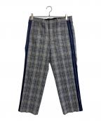 NEIL BARRETTニールバレット）の古着「チェックパンツ」｜ネイビー×グレー