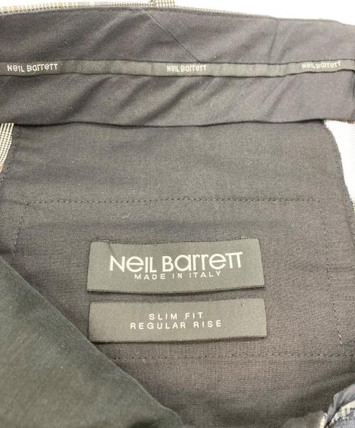 NEIL BARRETT（ニールバレット）NEIL BARRETT (ニールバレット) チェックパンツ ネイビー×グレー サイズ:SIZE 48の古着・服飾アイテム