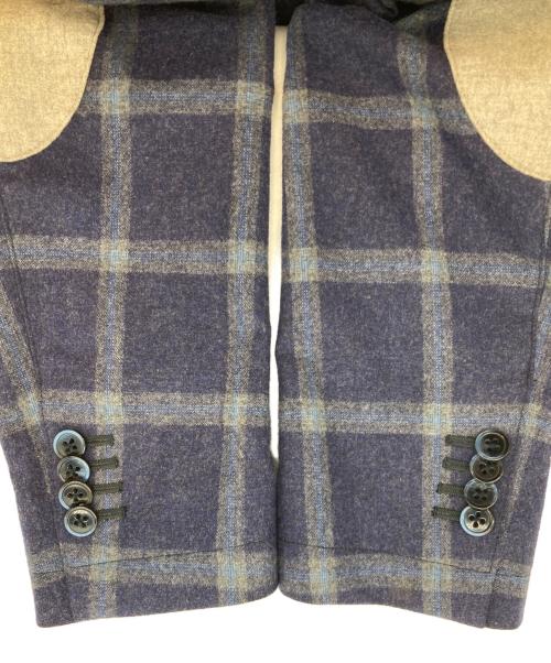 L.B.M.1911（エルビーエム1911）L.B.M.1911 (エルビーエム1911) ウールチェックテーラードジャケット ネイビー×ブルー サイズ:44の古着・服飾アイテム