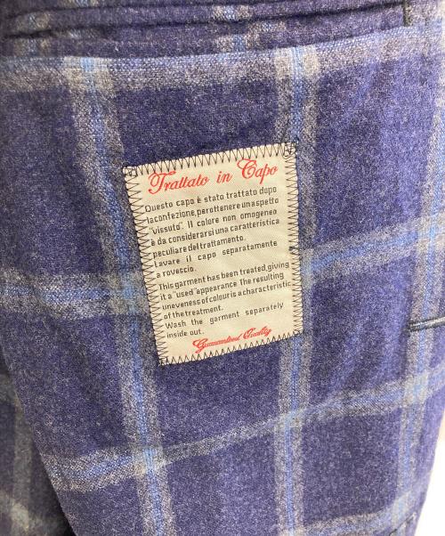 L.B.M.1911（エルビーエム1911）L.B.M.1911 (エルビーエム1911) ウールチェックテーラードジャケット ネイビー×ブルー サイズ:44の古着・服飾アイテム