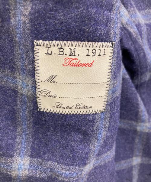 L.B.M.1911（エルビーエム1911）L.B.M.1911 (エルビーエム1911) ウールチェックテーラードジャケット ネイビー×ブルー サイズ:44の古着・服飾アイテム
