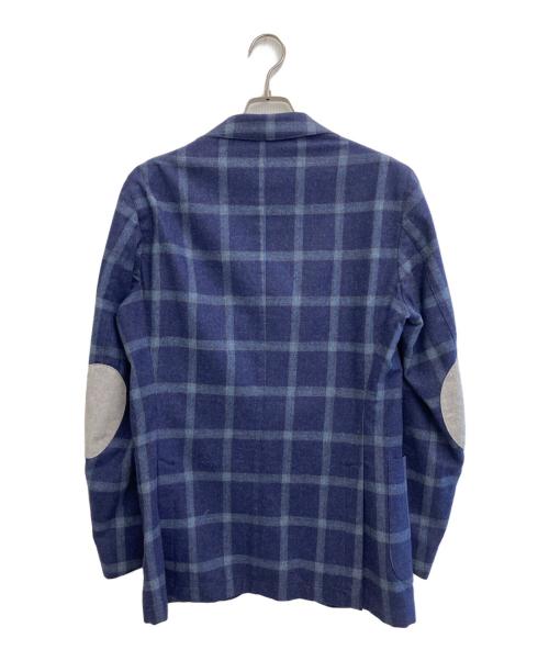 L.B.M.1911（エルビーエム1911）L.B.M.1911 (エルビーエム1911) ウールチェックテーラードジャケット ネイビー×ブルー サイズ:44の古着・服飾アイテム