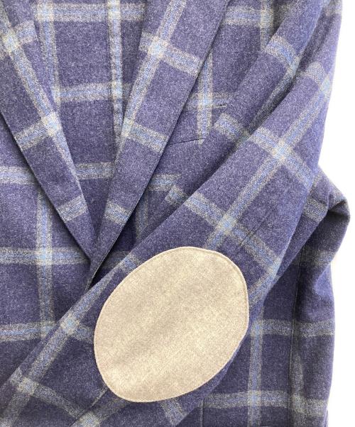 L.B.M.1911（エルビーエム1911）L.B.M.1911 (エルビーエム1911) ウールチェックテーラードジャケット ネイビー×ブルー サイズ:44の古着・服飾アイテム