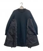 sacaiサカイ）の古着「Sponge Sweat MA-1 Dress」｜ブラック