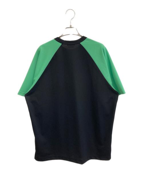 COMME des GARCONS HOMME PLUS（コムデギャルソンオムプリュス）COMME des GARCONS HOMME PLUS (コムデギャルソンオムプリュス) ラグランカットソー グリーン×ブラック サイズ:ｓの古着・服飾アイテム