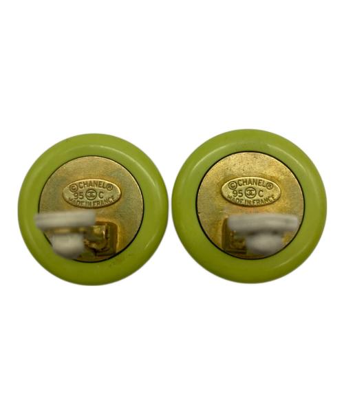 CHANEL（シャネル）CHANEL (シャネル) ココマークミラーイヤリング グリーンの古着・服飾アイテム