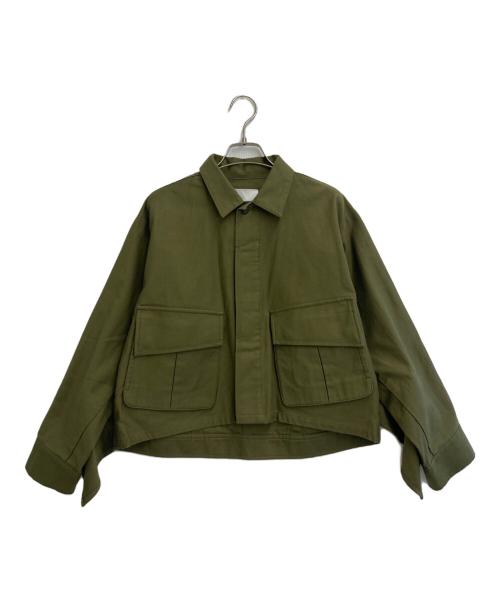 CLANE（クラネ）CLANE (クラネ) BACK FRILL MILITARY JACKET カーキ サイズ:SIZE Freeの古着・服飾アイテム