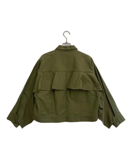 CLANE（クラネ）CLANE (クラネ) BACK FRILL MILITARY JACKET カーキ サイズ:SIZE Freeの古着・服飾アイテム