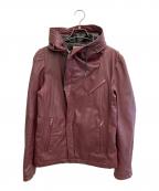 KATHARINE HAMNETTキャサリンハムネット）の古着「レザージャケット」｜レッド