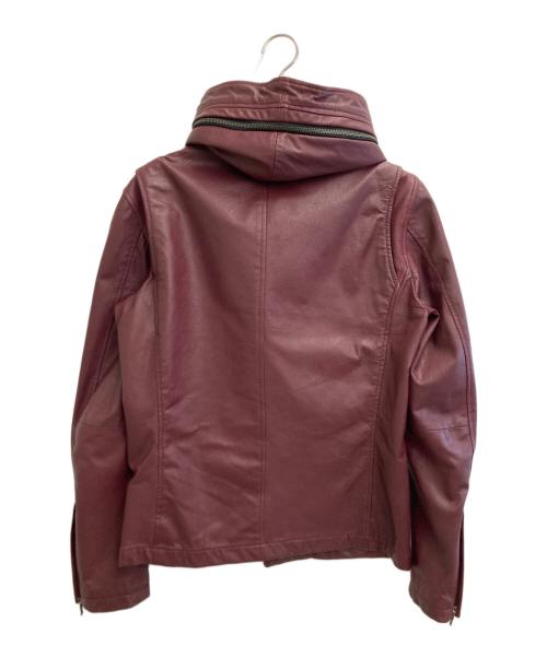 KATHARINE HAMNETT（キャサリンハムネット）KATHARINE HAMNETT (キャサリンハムネット) レザージャケット レッド サイズ:Mの古着・服飾アイテム