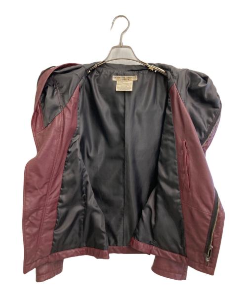 KATHARINE HAMNETT（キャサリンハムネット）KATHARINE HAMNETT (キャサリンハムネット) レザージャケット レッド サイズ:Mの古着・服飾アイテム