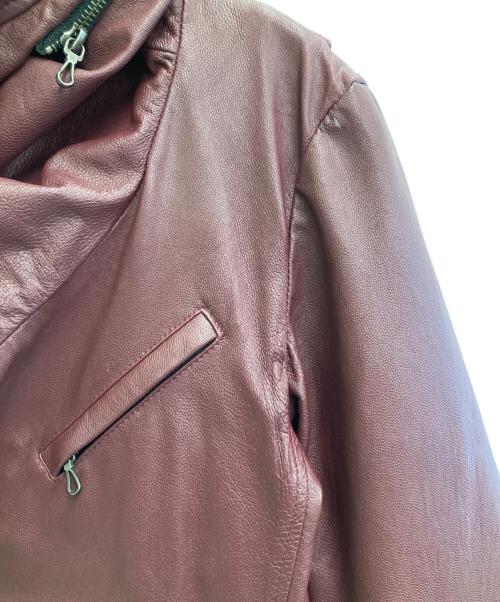KATHARINE HAMNETT（キャサリンハムネット）KATHARINE HAMNETT (キャサリンハムネット) レザージャケット レッド サイズ:Mの古着・服飾アイテム