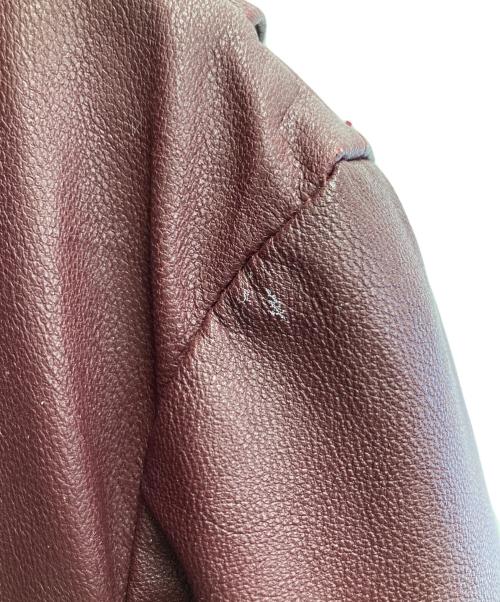 KATHARINE HAMNETT（キャサリンハムネット）KATHARINE HAMNETT (キャサリンハムネット) レザージャケット レッド サイズ:Mの古着・服飾アイテム