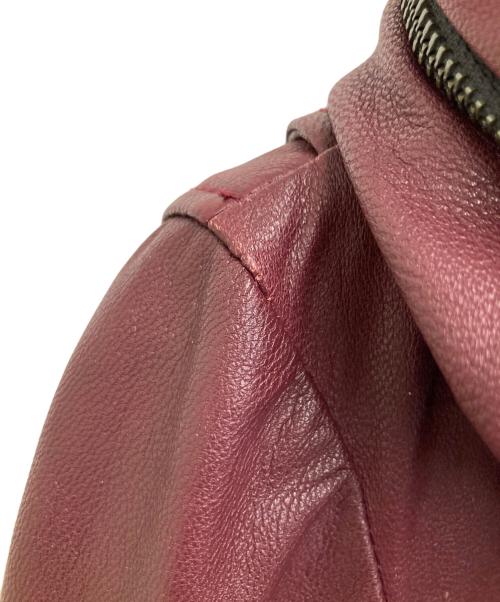 KATHARINE HAMNETT（キャサリンハムネット）KATHARINE HAMNETT (キャサリンハムネット) レザージャケット レッド サイズ:Mの古着・服飾アイテム