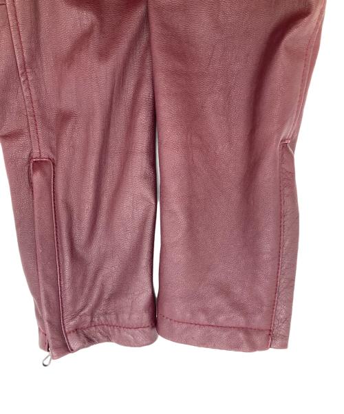 KATHARINE HAMNETT（キャサリンハムネット）KATHARINE HAMNETT (キャサリンハムネット) レザージャケット レッド サイズ:Mの古着・服飾アイテム