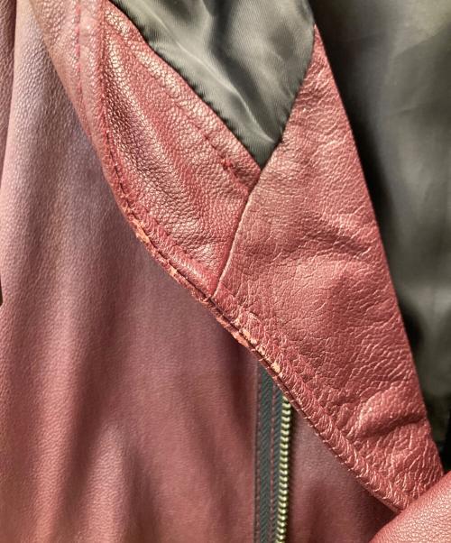 KATHARINE HAMNETT（キャサリンハムネット）KATHARINE HAMNETT (キャサリンハムネット) レザージャケット レッド サイズ:Mの古着・服飾アイテム