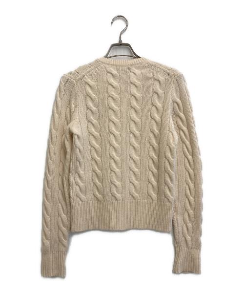 POLO RALPH LAUREN（ポロ・ラルフローレン）POLO RALPH LAUREN (ポロ・ラルフローレン) カシミヤ混ケーブルカーディガン ベージュ サイズ:XSの古着・服飾アイテム