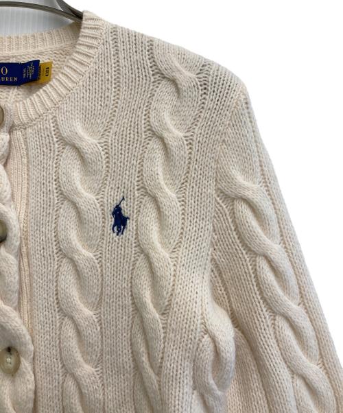 POLO RALPH LAUREN（ポロ・ラルフローレン）POLO RALPH LAUREN (ポロ・ラルフローレン) カシミヤ混ケーブルカーディガン ベージュ サイズ:XSの古着・服飾アイテム