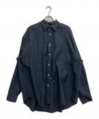 COELコエル）の古着「25AW Kimyオーバーチェックシャツ」｜グリーン