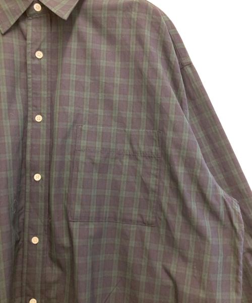 COEL（コエル）COEL (コエル) 25AW Kimyオーバーチェックシャツ グリーン サイズ:freeの古着・服飾アイテム