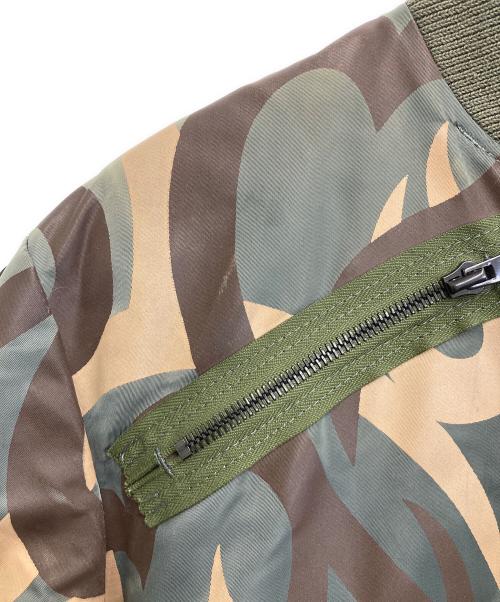 NUMBER (N)INE（ナンバーナイン）NUMBER (N)INE (ナンバーナイン) ハートトライバルカモ MA-1 グリーン サイズ:3の古着・服飾アイテム