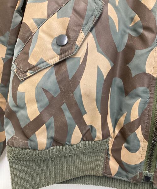 NUMBER (N)INE（ナンバーナイン）NUMBER (N)INE (ナンバーナイン) ハートトライバルカモ MA-1 グリーン サイズ:3の古着・服飾アイテム