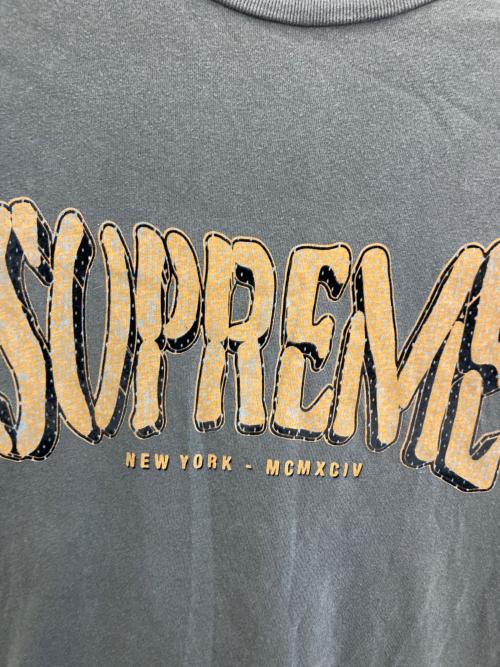 SUPREME（シュプリーム）Supreme (シュプリーム) 25SS Flocked Washed S/S Top グレー サイズ:Lの古着・服飾アイテム