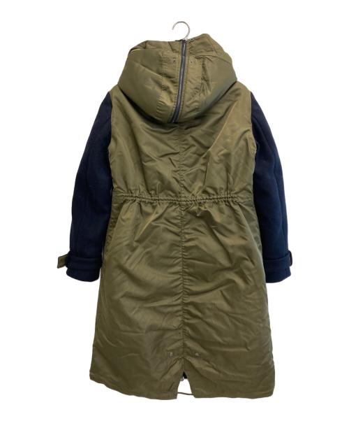 YVES SALOMON YS ARMY（イヴサロモン ワイエス アーミー）YVES SALOMON YS ARMY (イヴサロモン ワイエス アーミー) ミリタリーコート カーキ×ネイビー サイズ:34の古着・服飾アイテム