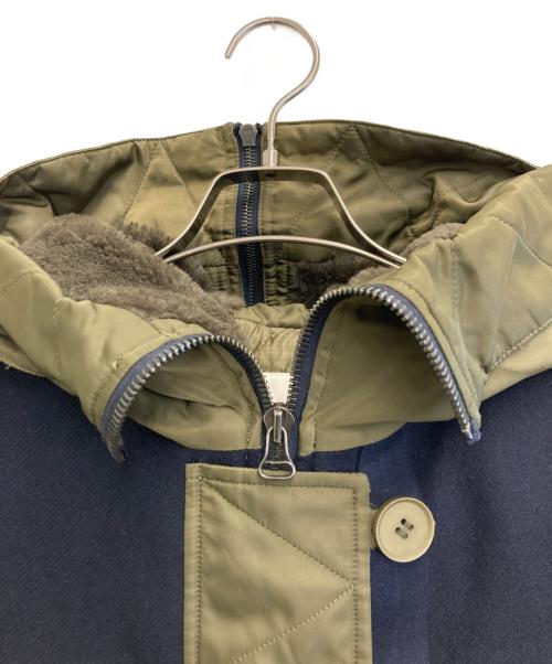 YVES SALOMON YS ARMY（イヴサロモン ワイエス アーミー）YVES SALOMON YS ARMY (イヴサロモン ワイエス アーミー) ミリタリーコート カーキ×ネイビー サイズ:34の古着・服飾アイテム