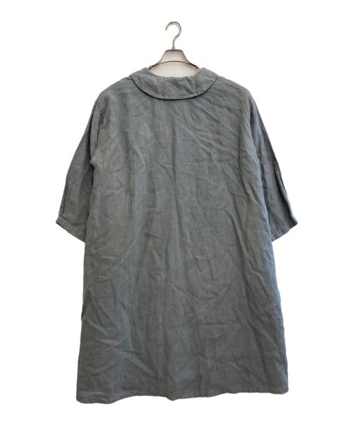 nest Robe（ネストローブ）nest Robe (ネストローブ) リネンワンピース ブルー サイズ:Fの古着・服飾アイテム