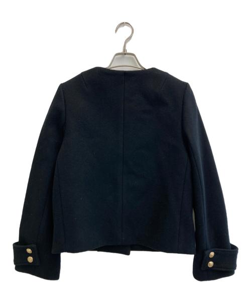 Apuweiser-riche（アプワイザーリッシェ）Apuweiser-riche (アプワイザーリッシェ) 金釦ノーカラーショートコート ブラック サイズ:1の古着・服飾アイテム