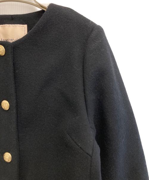Apuweiser-riche（アプワイザーリッシェ）Apuweiser-riche (アプワイザーリッシェ) 金釦ノーカラーショートコート ブラック サイズ:1の古着・服飾アイテム