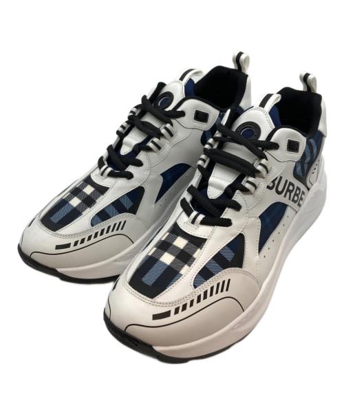 BURBERRY LONDON（バーバリーロンドン）BURBERRY LONDON (バーバリーロンドン) スニーカー ブルー×ホワイト サイズ:44 未使用品の古着・服飾アイテム