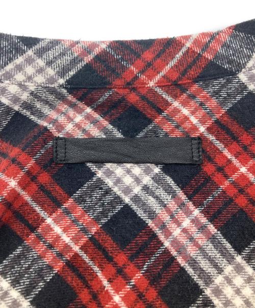 ISAMU KATAYAMA BACKLASH（イサムカタヤマ・バックラッシュ）ISAMU KATAYAMA BACKLASH (イサムカタヤマ・バックラッシュ) シルクコットンロング カーディガン ブラック×レッド サイズ:Sの古着・服飾アイテム