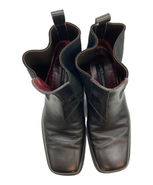 DOLCE & GABBANA（ドルチェ＆ガッバーナ）DOLCE & GABBANA (ドルチェ＆ガッバーナ) サイドゴアブーツ ブラック サイズ:8の古着・服飾アイテム