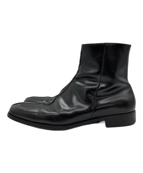 PRADA（プラダ）PRADA (プラダ) スクエアトゥサイドジップブーツ ブラック サイズ:SIZE 9の古着・服飾アイテム