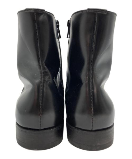 PRADA（プラダ）PRADA (プラダ) スクエアトゥサイドジップブーツ ブラック サイズ:SIZE 9の古着・服飾アイテム