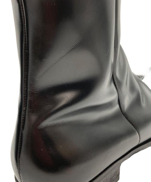 PRADA（プラダ）PRADA (プラダ) スクエアトゥサイドジップブーツ ブラック サイズ:SIZE 9の古着・服飾アイテム