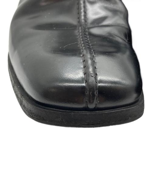 PRADA（プラダ）PRADA (プラダ) スクエアトゥサイドジップブーツ ブラック サイズ:SIZE 9の古着・服飾アイテム