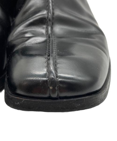 PRADA（プラダ）PRADA (プラダ) スクエアトゥサイドジップブーツ ブラック サイズ:SIZE 9の古着・服飾アイテム