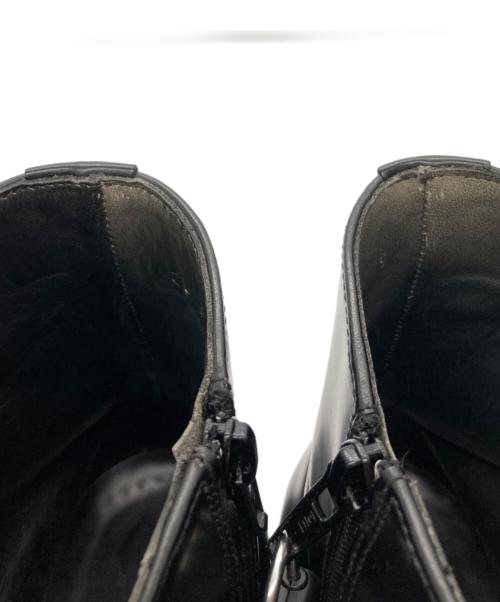 PRADA（プラダ）PRADA (プラダ) スクエアトゥサイドジップブーツ ブラック サイズ:SIZE 9の古着・服飾アイテム