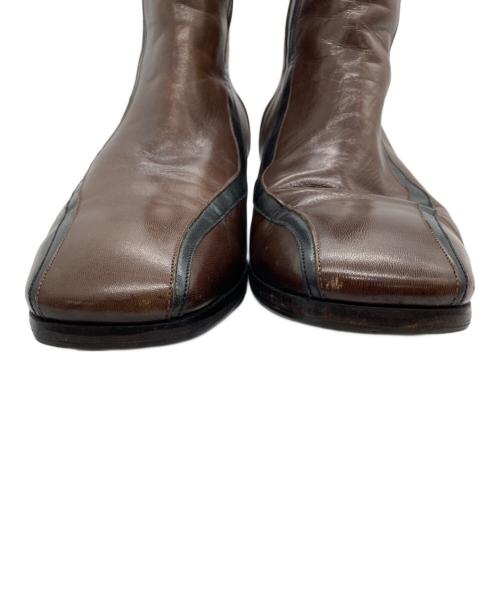 PRADA（プラダ）PRADA (プラダ) サイドジップブーツ ブラウン サイズ:SIZE 8の古着・服飾アイテム