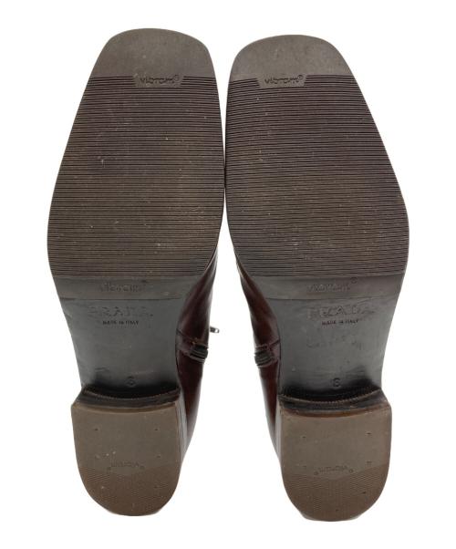 PRADA（プラダ）PRADA (プラダ) サイドジップブーツ ブラウン サイズ:SIZE 8の古着・服飾アイテム