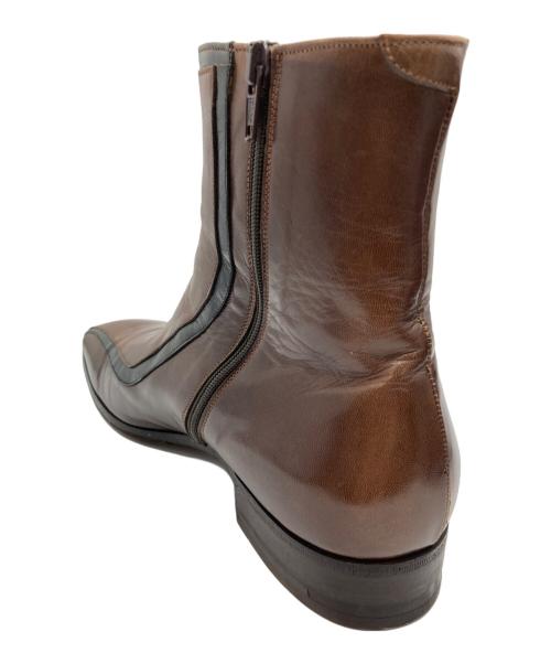 PRADA（プラダ）PRADA (プラダ) サイドジップブーツ ブラウン サイズ:SIZE 8の古着・服飾アイテム