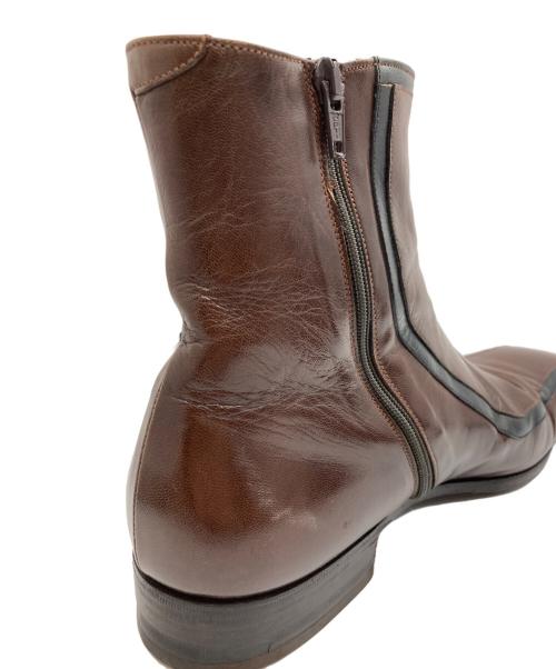 PRADA（プラダ）PRADA (プラダ) サイドジップブーツ ブラウン サイズ:SIZE 8の古着・服飾アイテム